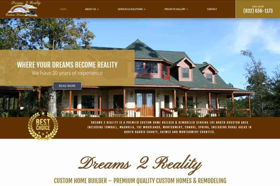 Dreams 2 Reality Custom Homes & Remodeling by Intellect Logic Systems